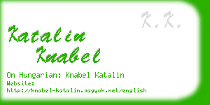 katalin knabel business card